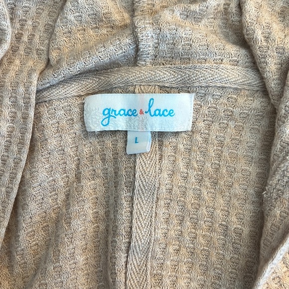 Grace and Lace Light Knit Waffle Cardigan - Picture 2 of 2